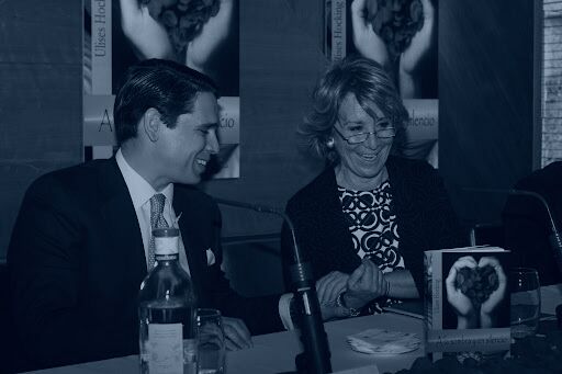 Launching my novel Quietly in the Shade in 2011 presented by Esperanza Aguirre Governor of Madrid Autonomous Community 1