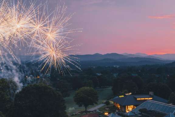 Fireworks over the Great Smokey Mountains