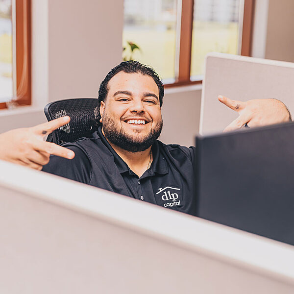 Working at desk